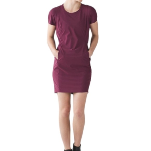 French Connection Burgundy Knee Length Zipper Back Dress | Size US 4 - Picture 1 of 6